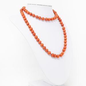 Antica collana in corallo rosso-arancio  - Asta Gioielli e Orologi - Associazione Nazionale - Case d'Asta italiane