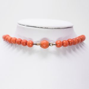 Antica collana in corallo rosso-arancio  - Asta Gioielli e Orologi - Associazione Nazionale - Case d'Asta italiane