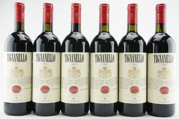 Tignanello Antinori 2003  - Asta IL SIGNIFICATO DELLA PASSIONE - Vini Pregiati e da Collezione - Associazione Nazionale - Case d'Asta italiane