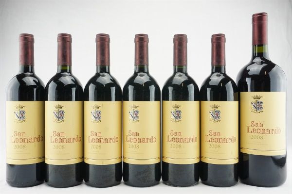 San Leonardo Tenuta San Leonardo 2008  - Asta IL SIGNIFICATO DELLA PASSIONE - Vini Pregiati e da Collezione - Associazione Nazionale - Case d'Asta italiane