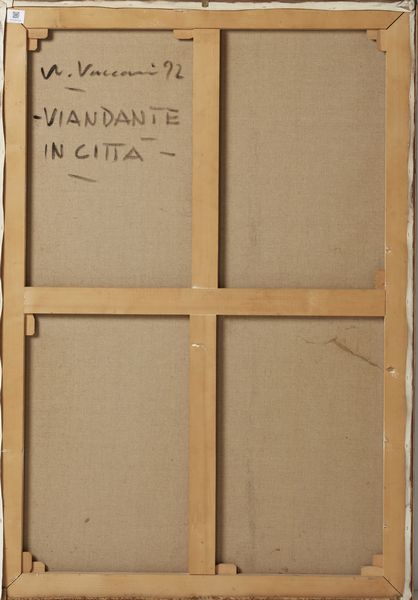 VACCARI WAINER (n. 1949) : Viandante in citt.  - Asta Asta 403 | ARTE MODERNA E CONTEMPORANEA Online - Associazione Nazionale - Case d'Asta italiane