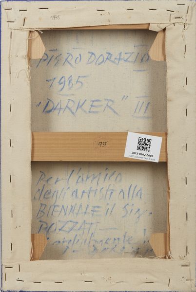 DORAZIO PIERO (1927 - 2005) : Darker III.  - Asta Asta 403 | ARTE MODERNA E CONTEMPORANEA Online - Associazione Nazionale - Case d'Asta italiane