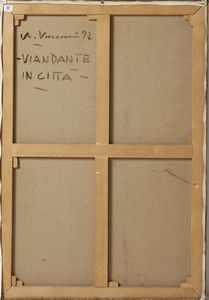 VACCARI WAINER (n. 1949) : Viandante in citt.  - Asta Asta 403 | ARTE MODERNA E CONTEMPORANEA Online - Associazione Nazionale - Case d'Asta italiane