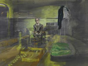 SUGHI ALBERTO (1928 - 2012) - Personaggio in un interno.