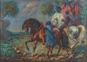 GONZAGA GIOVANFRANCESCO (1921 - 2007) : Il cavallo arabo.  - Asta Asta 403 | ARTE MODERNA E CONTEMPORANEA Online - Associazione Nazionale - Case d'Asta italiane