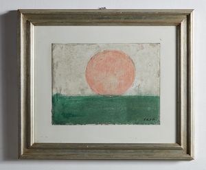 SAETTI BRUNO (1902 - 1984) : Paesaggio con sole (bozzetto).  - Asta Asta 403 | ARTE MODERNA E CONTEMPORANEA Online - Associazione Nazionale - Case d'Asta italiane