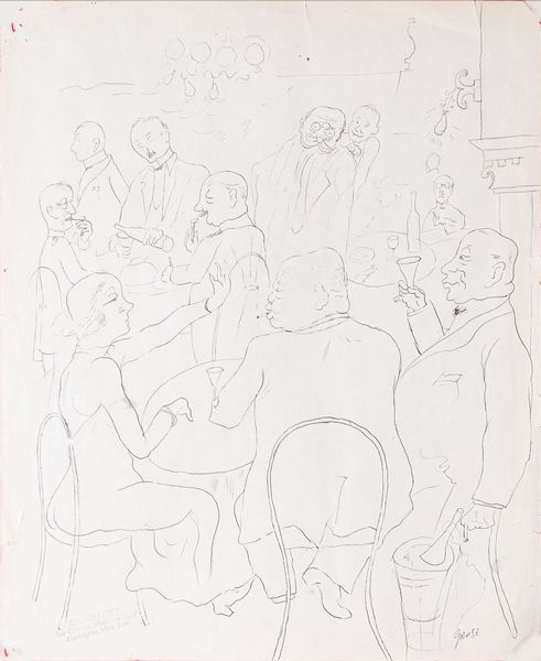 George Grosz : Al caff  - Asta Arte moderna e contemporanea - Associazione Nazionale - Case d'Asta italiane