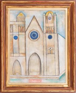 Franco Gentilini : Cattedrale bianca  - Asta Arte moderna e contemporanea - Associazione Nazionale - Case d'Asta italiane