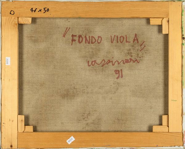 Bruno Cassinari : Fondo viola  - Asta Arte moderna e contemporanea  - Associazione Nazionale - Case d'Asta italiane
