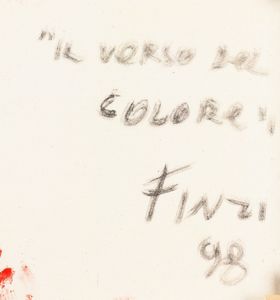 ENNIO FINZI : Il verso del colore  - Asta Arte moderna e contemporanea  - Associazione Nazionale - Case d'Asta italiane