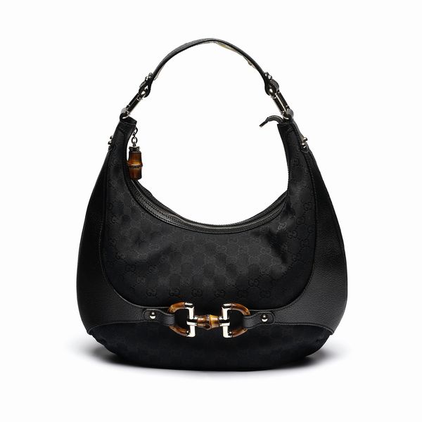 GUCCI : Borsa Gucci logo nera e dettagli bamb.  - Asta 04/05/2023 | FASHION LUXURY - ALTA MODA, BORSE E ACCESSORI DI LUSSO Online - Associazione Nazionale - Case d'Asta italiane