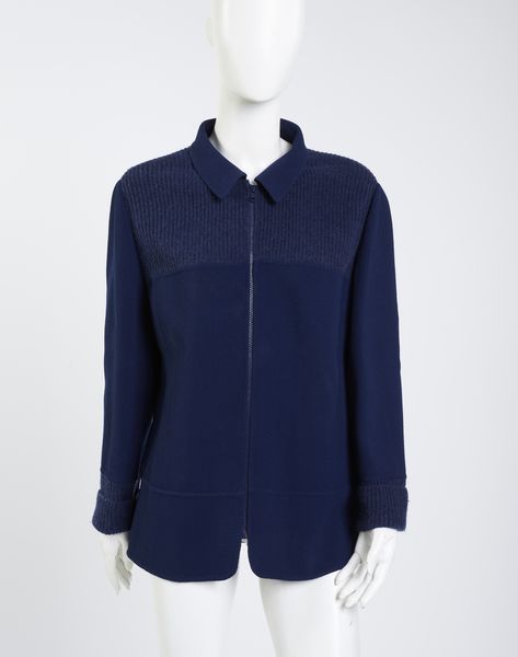 SCHON MILA : Cardigan con zip nei toni del blu.  - Asta 04/05/2023 | FASHION LUXURY - ALTA MODA, BORSE E ACCESSORI DI LUSSO Online - Associazione Nazionale - Case d'Asta italiane