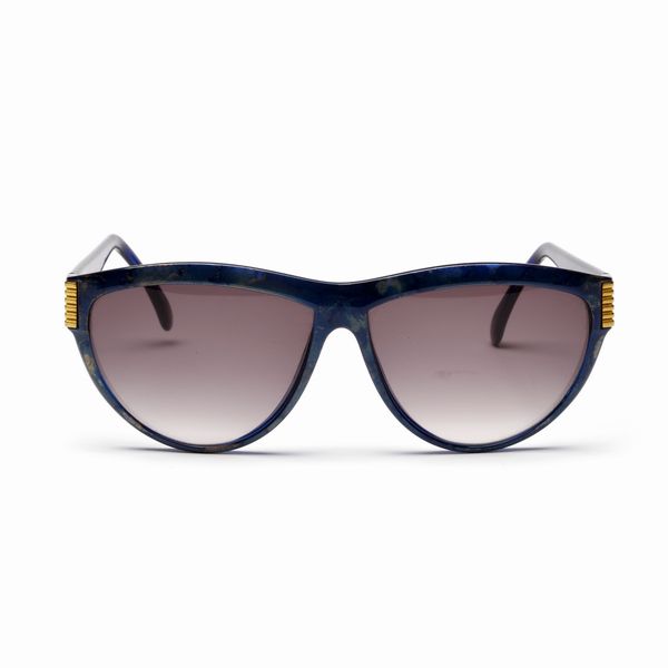 SAINT LAURENT YVES : Occhiali da sole blu.  - Asta 04/05/2023 | FASHION LUXURY - ALTA MODA, BORSE E ACCESSORI DI LUSSO Online - Associazione Nazionale - Case d'Asta italiane