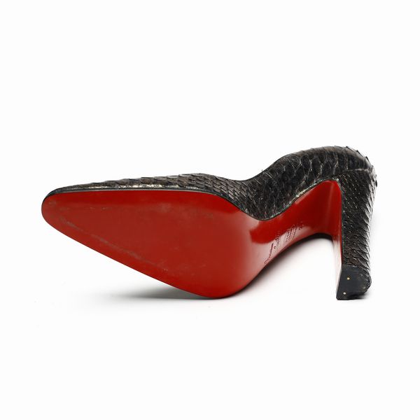 LOUBOUTIN CHRISTIAN : Dcollet in pelle stampata marrone.  - Asta 04/05/2023 | FASHION LUXURY - ALTA MODA, BORSE E ACCESSORI DI LUSSO Online - Associazione Nazionale - Case d'Asta italiane