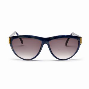 SAINT LAURENT YVES : Occhiali da sole blu.  - Asta 04/05/2023 | FASHION LUXURY - ALTA MODA, BORSE E ACCESSORI DI LUSSO Online - Associazione Nazionale - Case d'Asta italiane