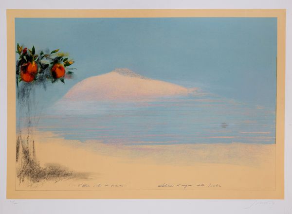 Piero Guccione : L'Etna vista da Vizzini  - Asta Grafica Internazionale e Multipli d'Autore - Associazione Nazionale - Case d'Asta italiane