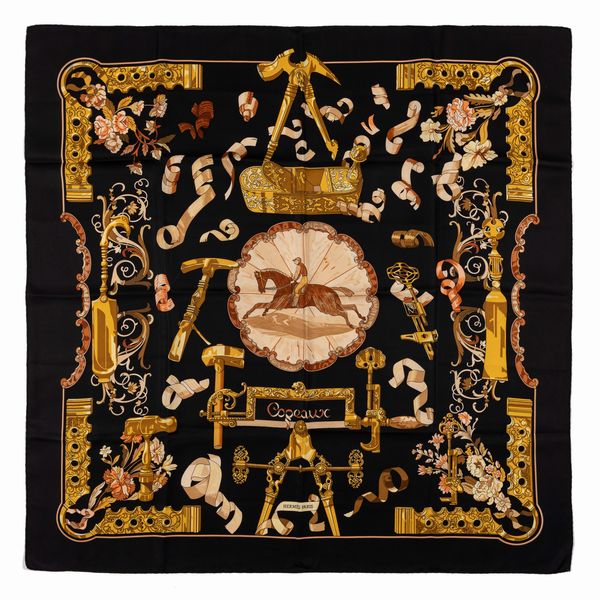 Hermès : Foulard Copeaux  - Asta Luxury Fashion - Associazione Nazionale - Case d'Asta italiane