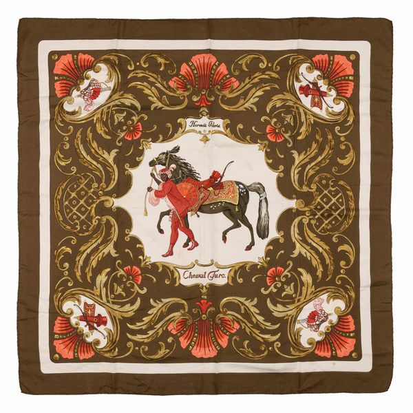 Hermès : Foulard Cheval Turc  - Asta Luxury Fashion - Associazione Nazionale - Case d'Asta italiane