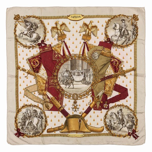 Hermès : Foulard Napolon  - Asta Luxury Fashion - Associazione Nazionale - Case d'Asta italiane