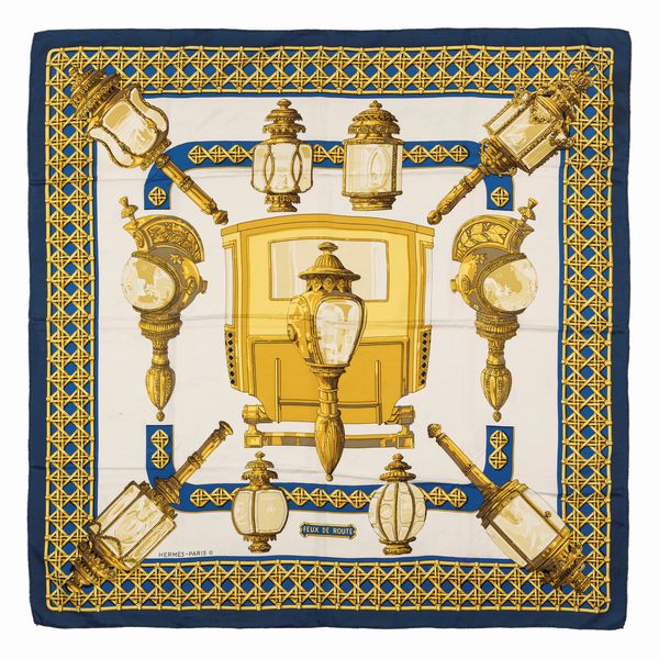 Hermès : Foulard Feux de Route  - Asta Luxury Fashion - Associazione Nazionale - Case d'Asta italiane