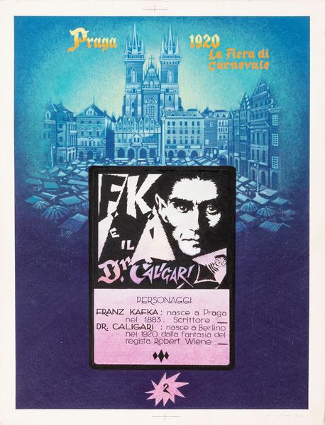 SeSar (Sergio Sarri) : Franz Kafka e il Dottor Caligari  - Asta Bozzetti cinematografici - Associazione Nazionale - Case d'Asta italiane