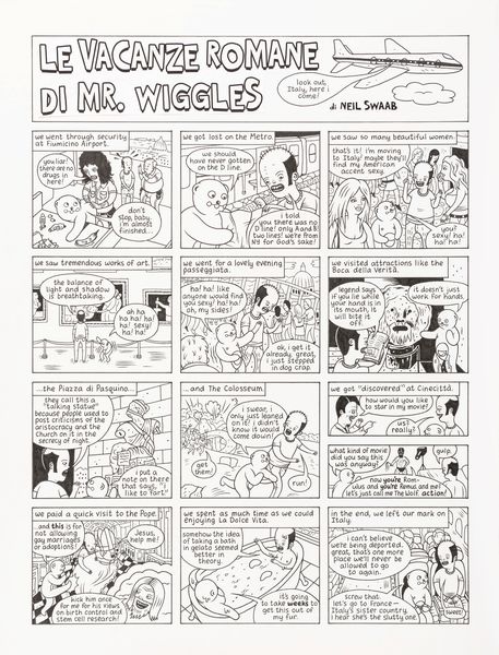 Neil Swaab : Le vacanze romane di Mr. Wiggles  - Asta Bozzetti cinematografici - Associazione Nazionale - Case d'Asta italiane