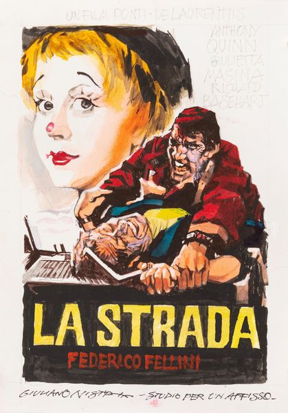 Giuliano Nistri : La strada  - Asta Bozzetti cinematografici - Associazione Nazionale - Case d'Asta italiane