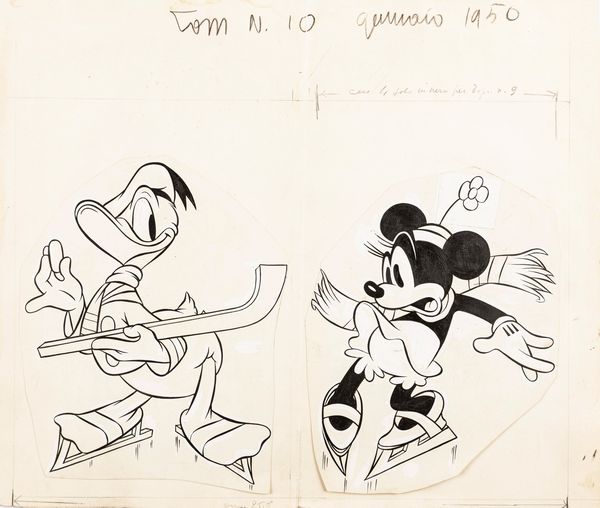 Ambrogio Vergani : Topolino n. 10  - Asta Bozzetti cinematografici - Associazione Nazionale - Case d'Asta italiane