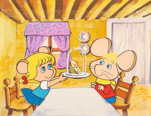 Studio Anacleto Marosi : Topo Gigio e Rosy  - Asta Bozzetti cinematografici - Associazione Nazionale - Case d'Asta italiane