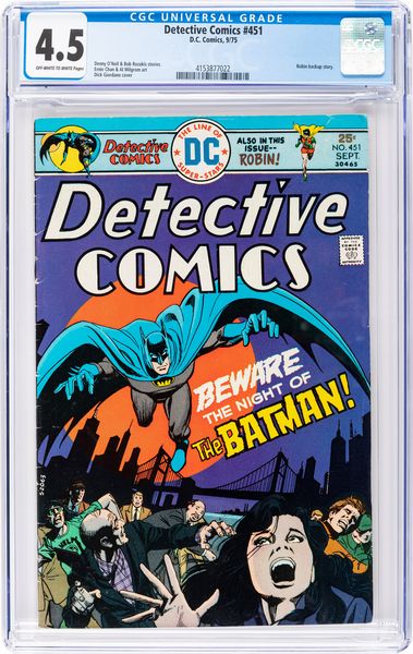 Detective Comics # 451  - Asta Bozzetti cinematografici - Associazione Nazionale - Case d'Asta italiane