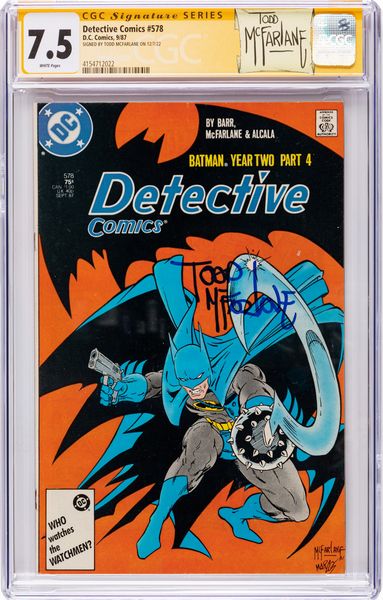 Todd McFarlane : Detective Comics # 578 (Signature Series)  - Asta Bozzetti cinematografici - Associazione Nazionale - Case d'Asta italiane