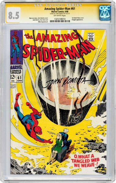 John Romita Sr. : Amazing Spider-Man # 61 (Signature Series)  - Asta Bozzetti cinematografici - Associazione Nazionale - Case d'Asta italiane