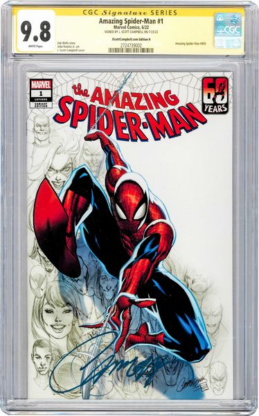 Scott J. Campbell : Amazing Spider-Man # 1 Edition H (Signature Series)  - Asta Bozzetti cinematografici - Associazione Nazionale - Case d'Asta italiane