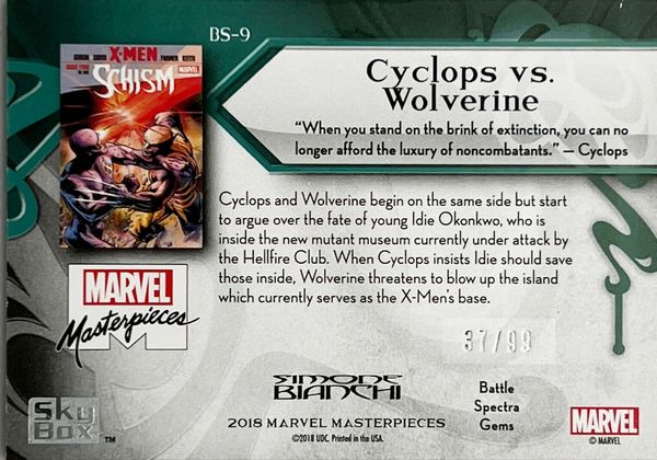 Simone Bianchi : Cyclops vs Wolverine  - Asta Bozzetti cinematografici - Associazione Nazionale - Case d'Asta italiane