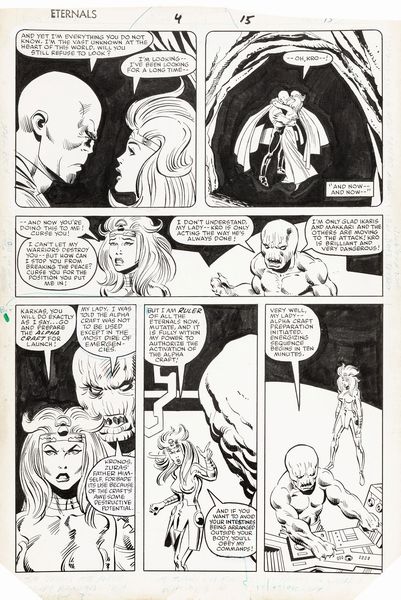 Sal Buscema : Eternals - Masked Gods!  - Asta Bozzetti cinematografici - Associazione Nazionale - Case d'Asta italiane