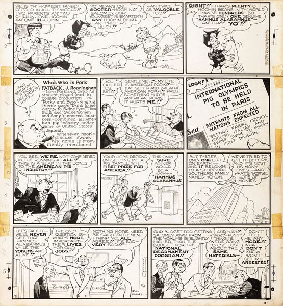 Al Capp : Lil Abner - Roaringham Fatback  - Asta Bozzetti cinematografici - Associazione Nazionale - Case d'Asta italiane