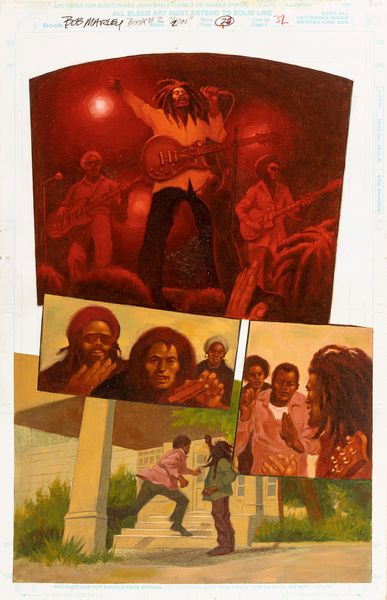 Gene Colan : Bob Marley: Tale of the Tuff Gong - Lion  - Asta Bozzetti cinematografici - Associazione Nazionale - Case d'Asta italiane