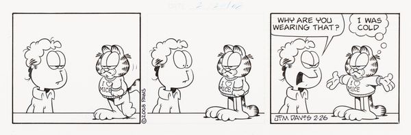 Jim Davis : Garfield  - Asta Bozzetti cinematografici - Associazione Nazionale - Case d'Asta italiane