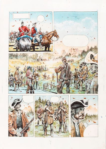 Sergio Tisselli & Renzo Calegari : Guerre di frontiera  - Asta Fumetti: Tavole e Illustrazioni Originali - Associazione Nazionale - Case d'Asta italiane