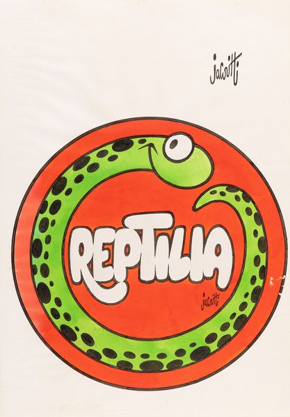 Benito Jacovitti : Reptilia  - Asta Fumetti: Tavole e Illustrazioni Originali - Associazione Nazionale - Case d'Asta italiane