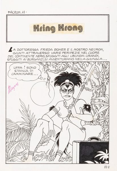 Magnus (Roberto Raviola) : Necron - Kring Krong  - Asta Fumetti: Tavole e Illustrazioni Originali - Associazione Nazionale - Case d'Asta italiane