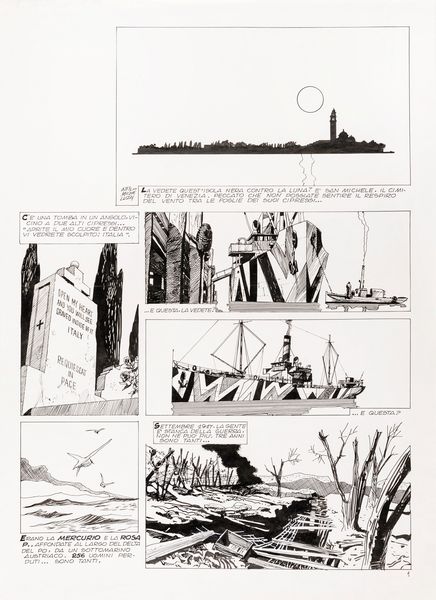 Attilio Micheluzzi : Petra Chrie - Spie a Venezia  - Asta Fumetti: Tavole e Illustrazioni Originali - Associazione Nazionale - Case d'Asta italiane