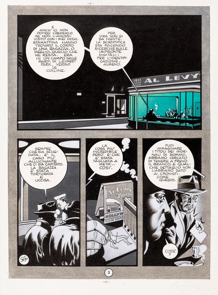 SeSar (Sergio Sarri) : Il caso Black Dahlia  - Asta Fumetti: Tavole e Illustrazioni Originali - Associazione Nazionale - Case d'Asta italiane