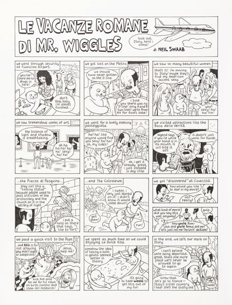 Neil Swaab : Le vacanze romane di Mr. Wiggles  - Asta Fumetti: Tavole e Illustrazioni Originali - Associazione Nazionale - Case d'Asta italiane