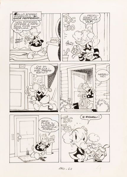 Giorgio Cavazzano : Paperino e il genio maldestro  - Asta Fumetti: Tavole e Illustrazioni Originali - Associazione Nazionale - Case d'Asta italiane