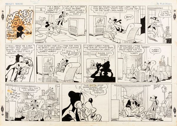Manuel Gonzales : Mickey Mouse  - Asta Fumetti: Tavole e Illustrazioni Originali - Associazione Nazionale - Case d'Asta italiane