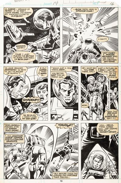 Herb Trimpe : What If?- Sgt. Fury and His Howling Commandos Had Fought World War II in Outer Space?  - Asta Fumetti: Tavole e Illustrazioni Originali - Associazione Nazionale - Case d'Asta italiane