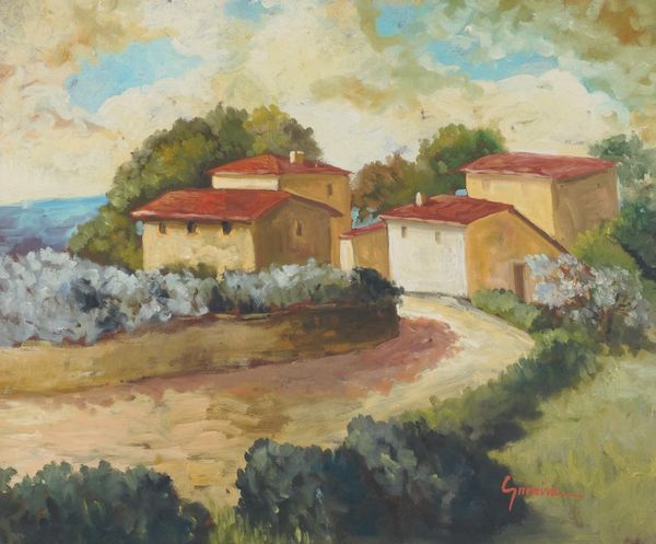 Giovanni Guerrini : Paesaggio toscano  - Asta Arte Moderna, Contemporanea, '800 e '900 - Associazione Nazionale - Case d'Asta italiane