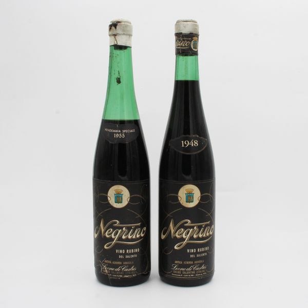 NEGRINO 1948 e 1955, DE CASTRIS  - Asta VINI E DISTILLATI PREGIATI E DA COLLEZIONE - Associazione Nazionale - Case d'Asta italiane