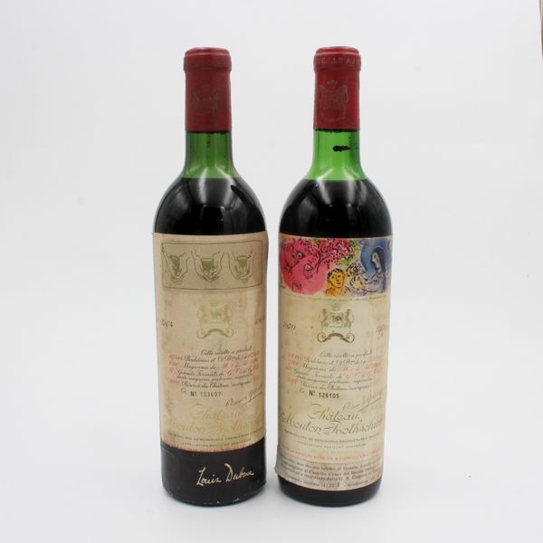 PAUILLAC AOC 1964 e 1970, CHATEAU MOUTON ROTHSCHILD  - Asta VINI E DISTILLATI PREGIATI E DA COLLEZIONE - Associazione Nazionale - Case d'Asta italiane